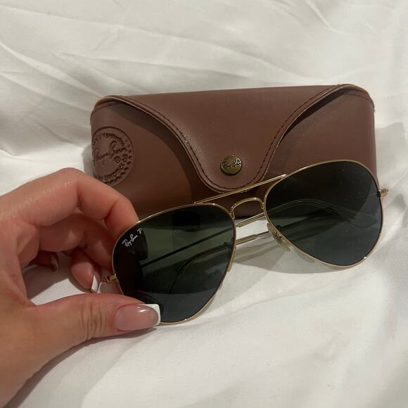 Ray-Ban Accessories - Ray Ban Gold Aviator Sun Glasses